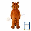Brown & White Plush Tiger Mascot Costume