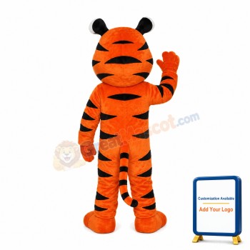 Orange Fat Jumping Tiger Mascot Costume
