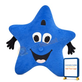 Happy Blue Star Mascot Costume