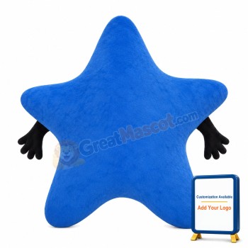Happy Blue Star Mascot Costume