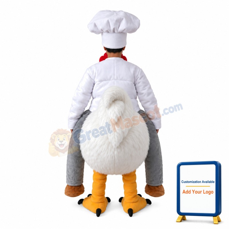 Big White Chicken Mascot Costume