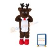 Brown Fawn With Red Nose Mascot Costume