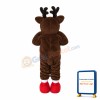 Brown Fawn With Red Nose Mascot Costume