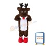 Brown Fawn With Red Nose Mascot Costume