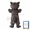 Grey Cat With Yellow Eyes Mascot Costume
