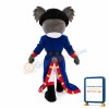 Grey Koala With Blue Coat Mascot Costume