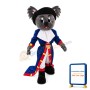 Grey Koala With Blue Coat Mascot Costume