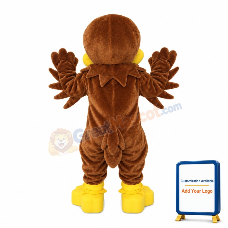 Bright Eyes Brown Bird Mascot Costume