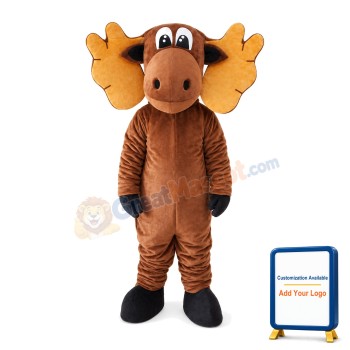 Adult Brown Moose Mascot Costume