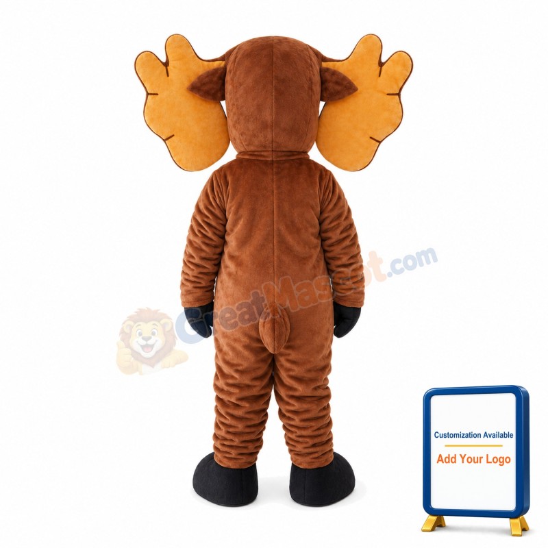 Adult Brown Moose Mascot Costume