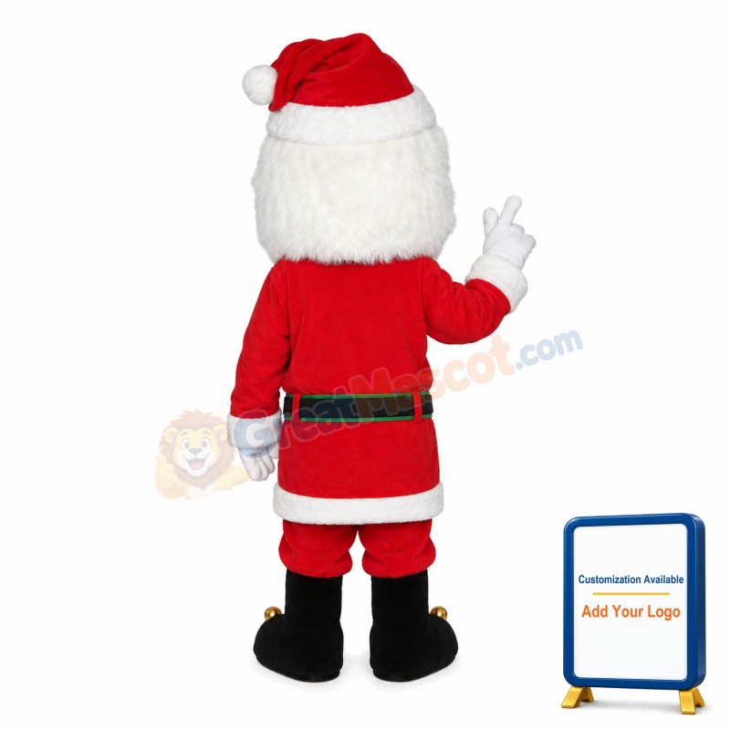Santa Claus With White Beard Mascot Costume
