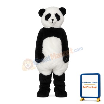 Plush Tall Panda Mascot Costume