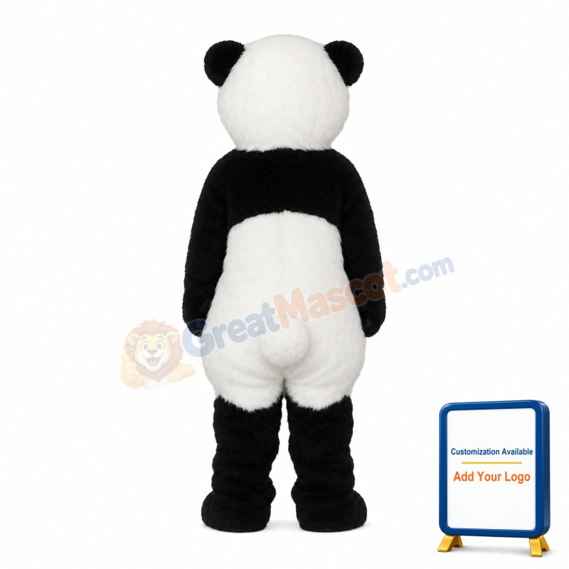 Plush Tall Panda Mascot Costume