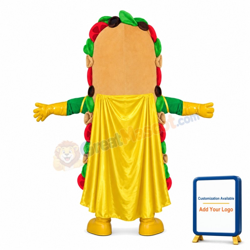 Long Vegetable Sandwich Mascot Costume