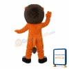 Little Brown Lion With Grey Mane Mascot Costume