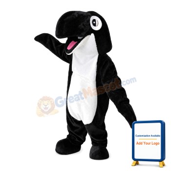 Black & White Dolphin Mascot Costume