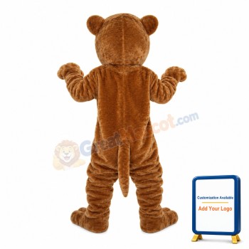 Small Eyes Brown Tiger Mascot Costume