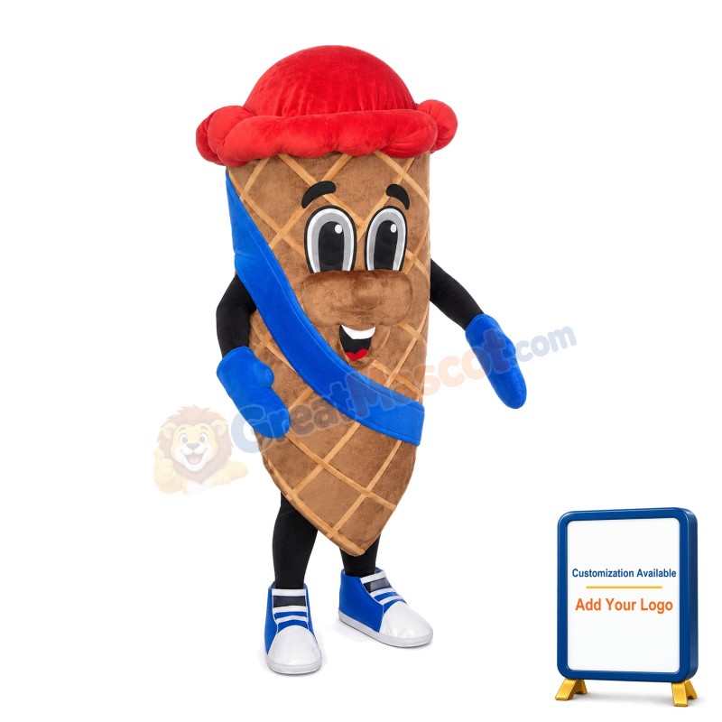 Chocolate Ice Cream Mascot Costume