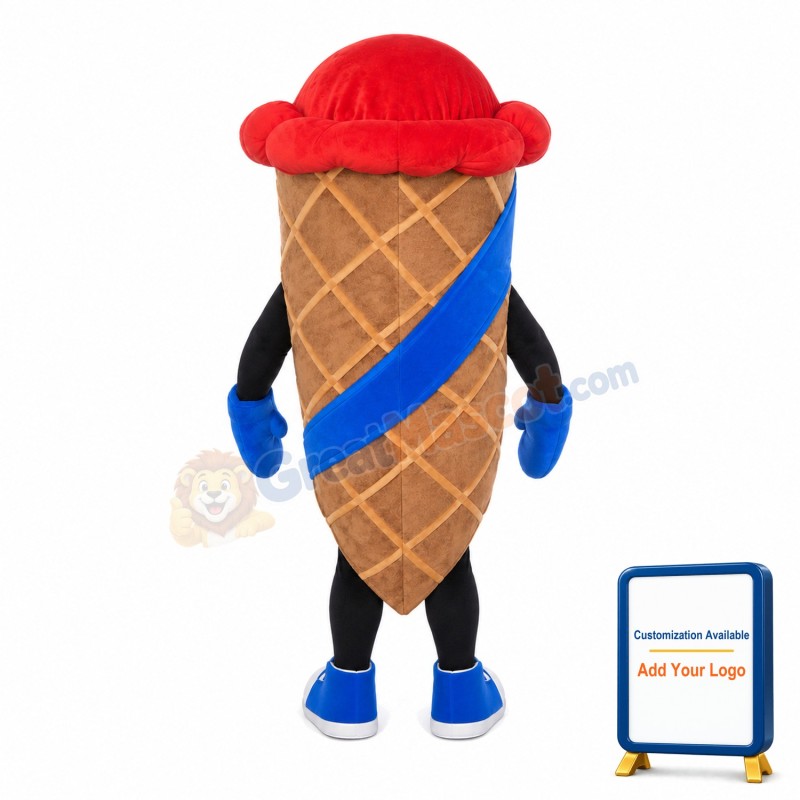 Chocolate Ice Cream Mascot Costume