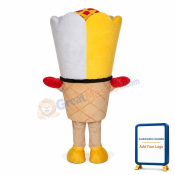 Mango Vanilla Flavored Cone Mascot Costume