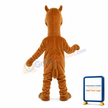Brown Horse With Blue Eyes Mascot Costume