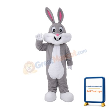 Basic Grey Rabbit Mascot Costume