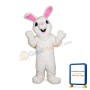Hairy White Rabbit Mascot Costume
