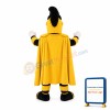 Yellow Samurai In Mask Mascot Costume