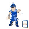 Powerful Blue Samurai Mascot Costume
