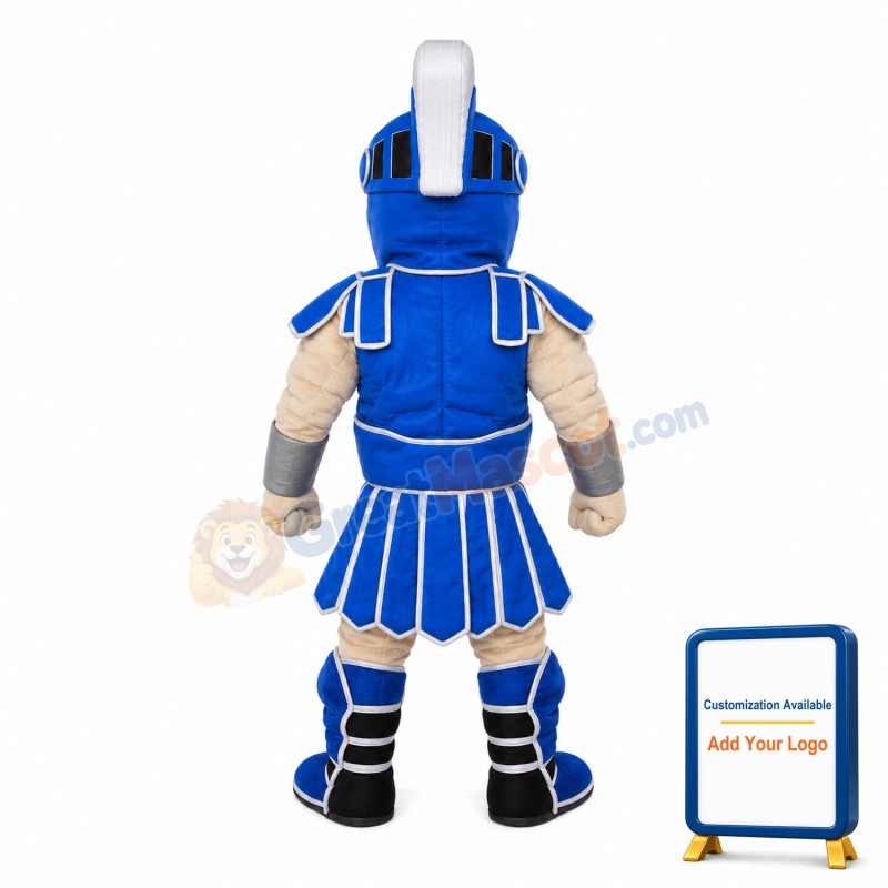 Powerful Blue Samurai Mascot Costume