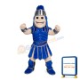Blue Fighting Soldier Mascot Costume