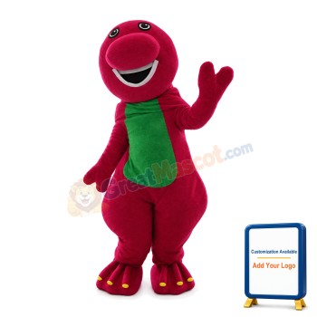Pink & Green Dragon Mascot Costume