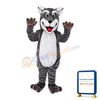 Pleasant Grey Dog Mascot Costume