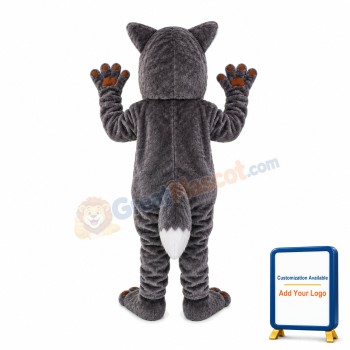 Pleasant Grey Dog Mascot Costume