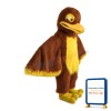 Furry Brown & Yellow Eagle Mascot Costume