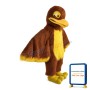Furry Brown & Yellow Eagle Mascot Costume