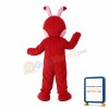 Red & Pink Wolf Mascot Costume