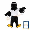 Black Eagle With White Top Mascot Costume