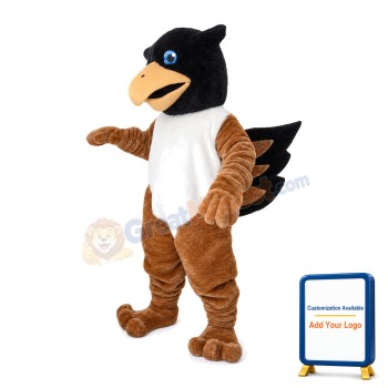 Brown & White Bird Mascot Costume