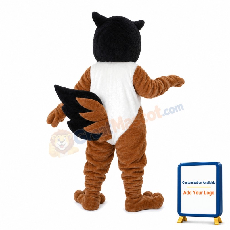 Brown & White Bird Mascot Costume