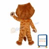 Laughing Brown Lion Mascot Costume