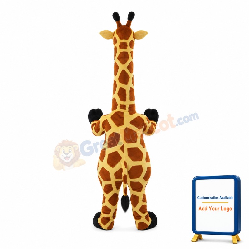 Giraffe With Long Neck Mascot Costume