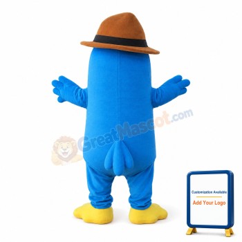 Long Body Blue Bird Mascot Costume