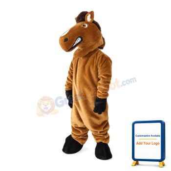 Brown Wild Horse Mascot Costume