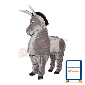 Grey Donkey Mascot Costume
