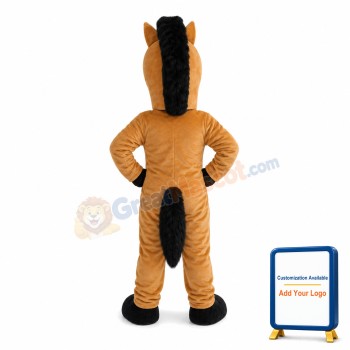 Arrogant Brown Horse Mascot Costume