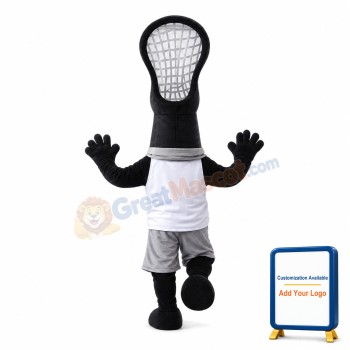 Black Racket Mascot Costume