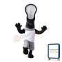 Black Racket Mascot Costume