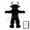 Powerful Black & Grey Bull Mascot Costume
