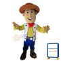 Cowboy In Yellow Shirt Mascot Costume